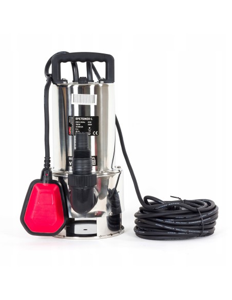 Wytrzymała pompa zatapialna do brudnej wody NAC SPE75INOX-L 750W 5902490742628 5
