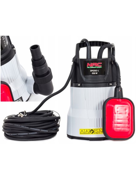 Lekka pompa ogrodowa do wody czystej NAC SPE25C-L 250W, 8000l/h 5902490742567