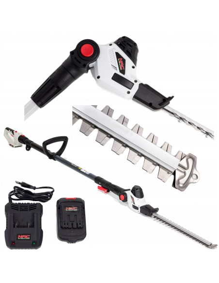 Praktyczne nożyce do żywopłotu na wysięgniku NAC PHB18-B15-S2 z akumulatorem i ładowarką 5902490741782
