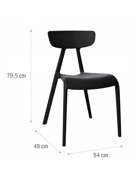 Nowoczesne krzesło skandynawskie MARCO Meven czarne 5902490787377 6