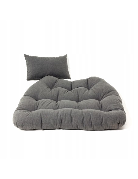 Stylowa poduszka na fotel podwieszany kokon, zagłówek + siedzisko Prima Grafit Meven grafitowa - Fotele podwieszane Stylowa poduszka na fotel podwieszany kokon, zagłówek + siedzisko Prima Grafit Meven grafitowa 5900607535828 2