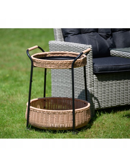 Technorattanowy barek ogrodowy na kółkach TROY Meven, 50×66 cm 5902490785120 9
