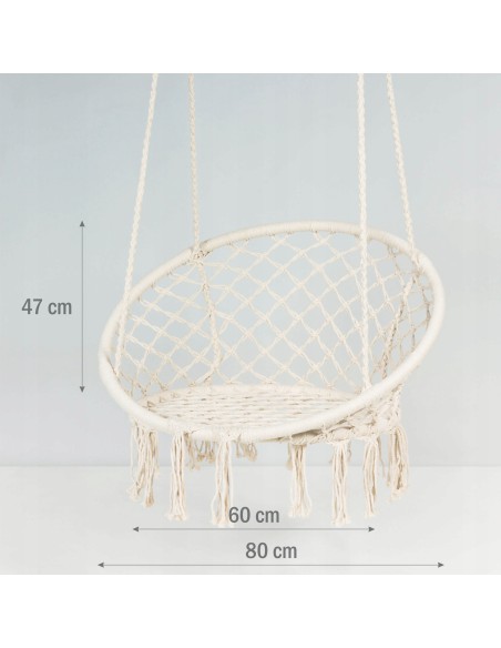 Boho huśtawka, wiszący fotel ogrodowy Meven Home & Garden 60 cm 5902490743984 11