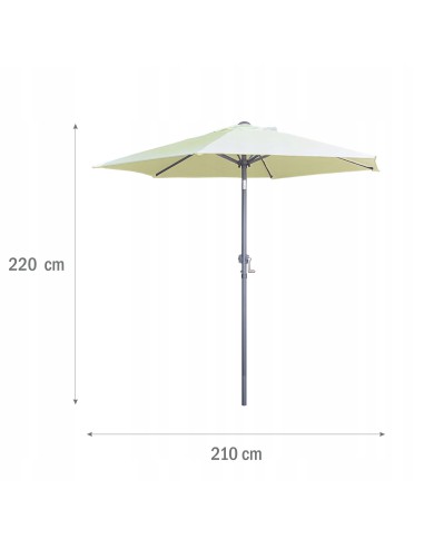 PARASOL OGRODOWY PLAŻOWY ŁAMANY ŚR.210 ECRU 5902490786868 9