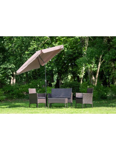 PARASOL OGRODOWY PLAŻOWY ŁAMANY 210X140 CM MOKKA 5902490786820 7