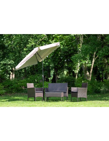 PARASOL OGRODOWY PLAŻOWY ŁAMANY 210X140 CM BEŻOWY 5902490786646 5