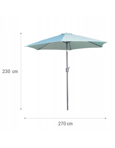 PARASOL OGRODOWY PLAŻOWY ŁAMANY ŚR.270 CM MORSKI 5902490786615 5