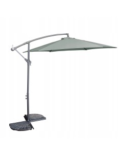 PARASOL Z WYSIĘGNIKIEM OGRODOWY SZARY 300X250CM 5902490786769
