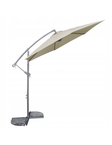 PARASOL Z WYSIĘGNIKIEM OGRODOWY BEŻOWY 300X250CM 5902490786783 6