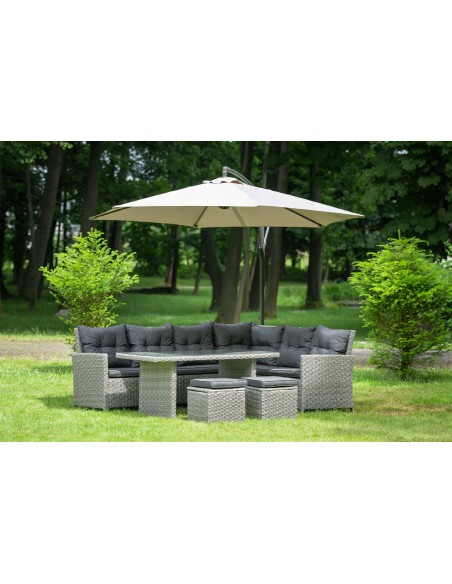 PARASOL Z WYSIĘGNIKIEM OGRODOWY BEŻOWY 300X250CM - Meven parasole ogrodowe PARASOL Z WYSIĘGNIKIEM OGRODOWY BEŻOWY 300X250CM 5902490786783 9