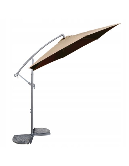 Stylowy parasol ogrodowy z wysięgnikiem BARBADOS mokka, 300 x 250 cm 5902490786776 4
