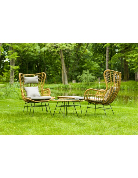 Komfortowy komplet mebli wypoczynkowych Meven 2 x fotel + 2 x podnóżek + stolik 5900607534395 9