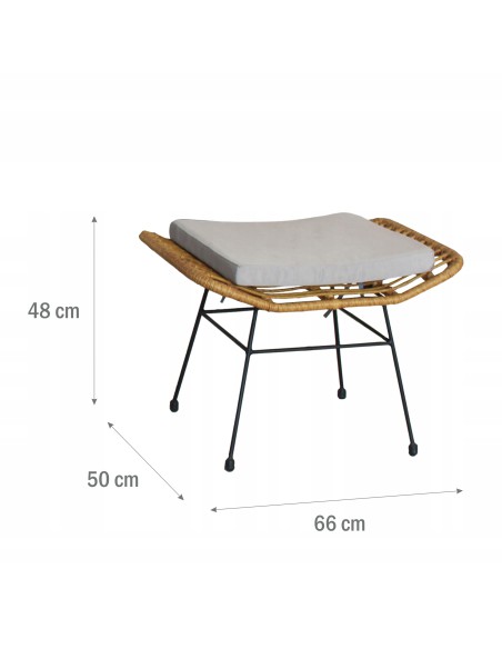 Komfortowy komplet mebli wypoczynkowych Meven 2 x fotel + 2 x podnóżek + stolik 5900607534395 11