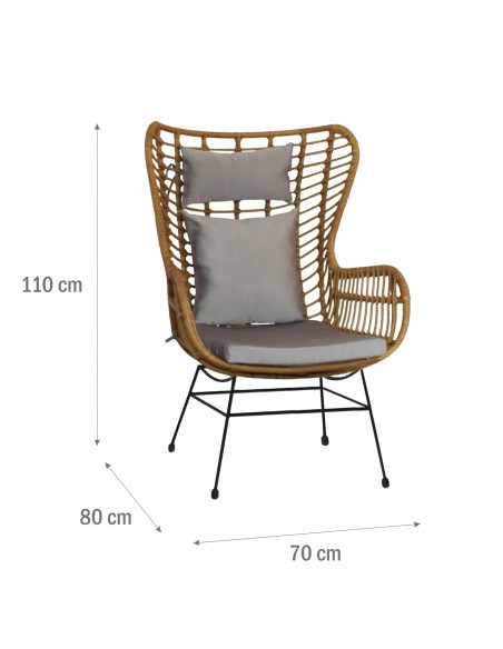 Komfortowy komplet mebli wypoczynkowych Meven 2 x fotel + 2 x podnóżek + stolik 5900607534395 12