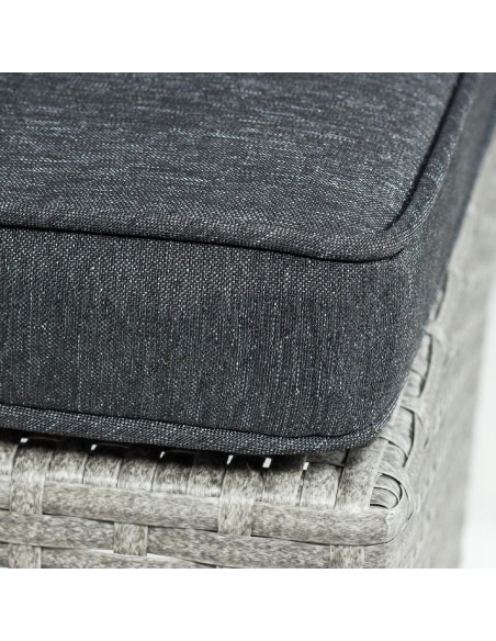 Ogrodowy zestaw mebli technorattanowych Meven 2 fotele + 2 pufy + sofa + stół 5902490785328 11