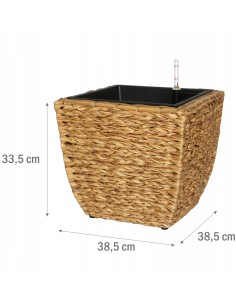 Duża donica technorattanowa Meven kwadratowa, 38,5 x 38,5 x 33,5 cm 5902490744349 2