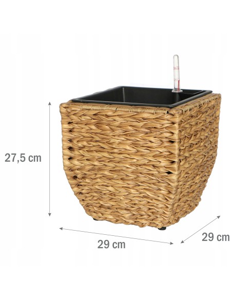 Technorattanowa donica Meven kwadratowa, 29 x 29 x 27,5 cm 5900607539031 2