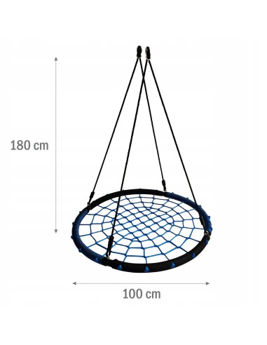 Okrągła huśtawka ogrodowa bocianie gniazdo EMU BLUE Meven 100cm 5900607534456 11