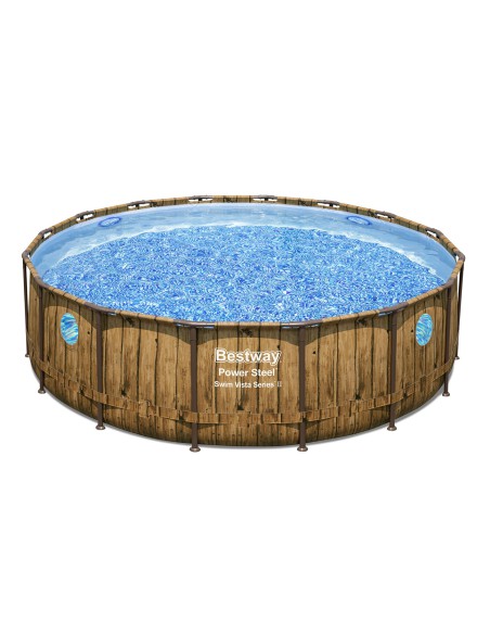 Solidny basen ogrodowy na stelażu z pompą filtrującą Bestway Power Steel Vista Series 488x122cm 6941607311332 5