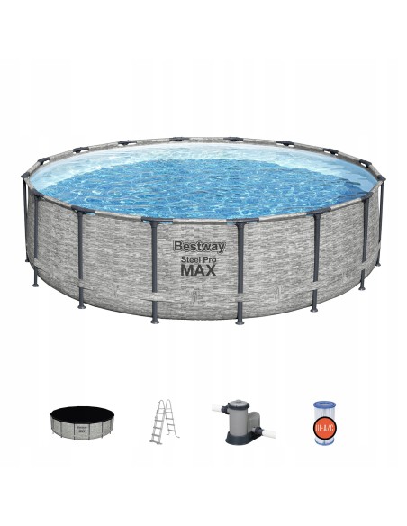 Premium basen ogrodowy na stelażu Bestway Steel Pro MAX 488x122cm 6941607311516