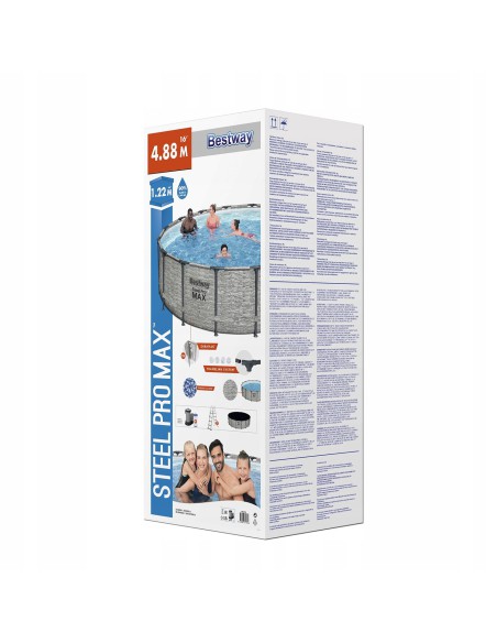 Premium basen ogrodowy na stelażu Bestway Steel Pro MAX 488x122cm 6941607311516 8