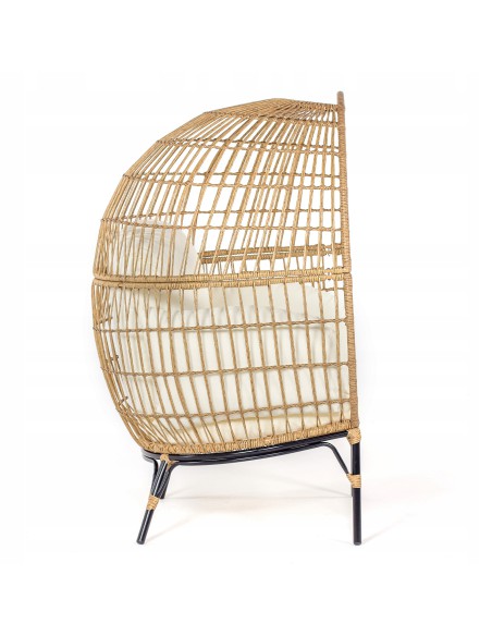 Technorattanowy fotel ogrodowy kokon ALESSIA Meven 112 × 93 × 152 cm - Fotele i leżaki Technorattanowy fotel ogrodowy kokon ALESSIA Meven 112 × 93 × 152 cm 5902490781443 3