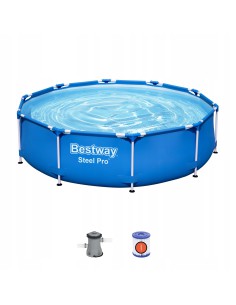 Łatwy w montażu basen ogrodowy na stelażu Bestway Steel Pro 366x76 cm 6942138972467