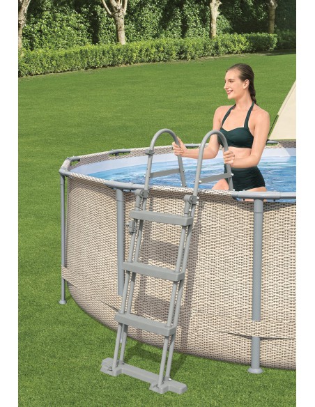 Wzmocniony basen ogrodowy na stelażu z baldachimem Bestway Power Steel 396x107 cm - Baseny na stelażu Wzmocniony basen ogrodowy na stelażu z baldachimem Bestway Power Steel 396x107 cm 6942138984590 6