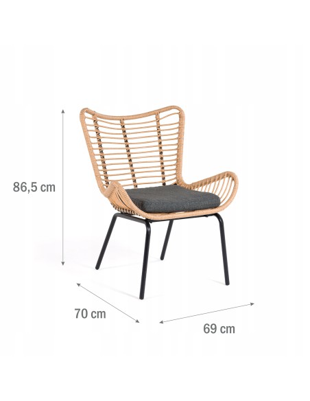 Wygodny zestaw mebli do ogrodu, na balkon DALLAS Meven 2 x fotel + stolik kawowy - Meble balkonowe Wygodny zestaw mebli do ogrodu, na balkon DALLAS Meven 2 x fotel + stolik kawowy 5902490745414 12