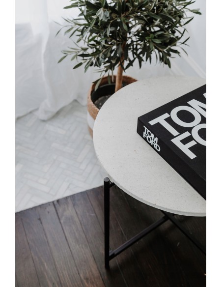 Okrągły stolik kawowy na taras Terrazzo Meven 53x50cm 5900607538683 3