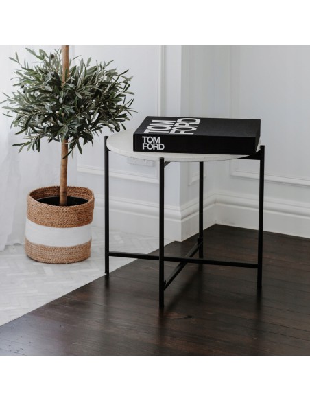 Okrągły stolik kawowy na taras Terrazzo Meven 53x50cm 5900607538683 4