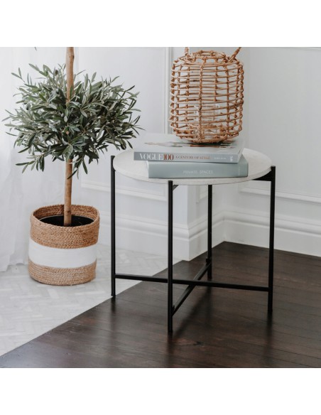 Okrągły stolik kawowy na taras Terrazzo Meven 53x50cm 5900607538683 6