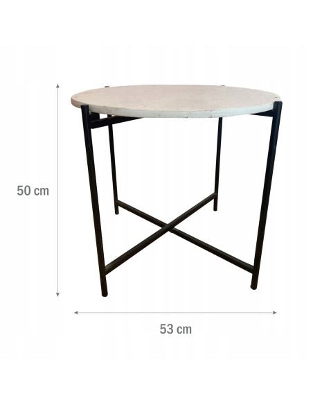 Okrągły stolik kawowy na taras Terrazzo Meven 53x50cm 5900607538683 7