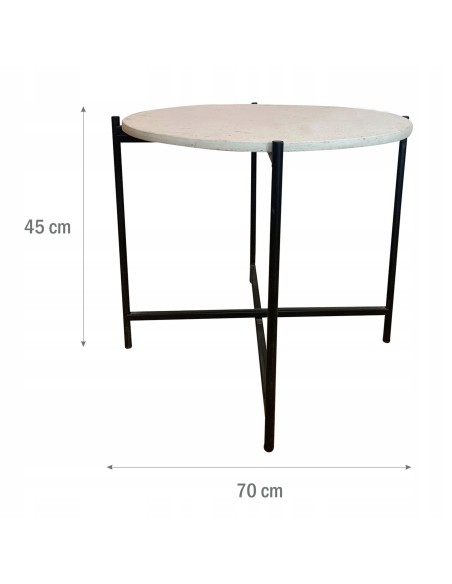 Nowoczesny stolik kawowy Terrazzo Meven 70x45cm - Stoły i ławy Nowoczesny stolik kawowy Terrazzo Meven 70x45cm 5900607538690 7