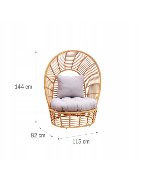 Niebanalny fotel do ogrodu, na taras, balkon St. Moritz Meven 115×82×144cm 5900607534241 10