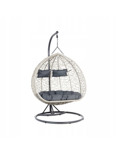 Technorattanowy fotel podwieszany do ogrodu kokon SIERRI Meven 135 × 75 × 120 cm - Fotele podwieszane Technorattanowy fotel podwieszany do ogrodu kokon SIERRI Meven 135 × 75 × 120 cm 5902490744042 2