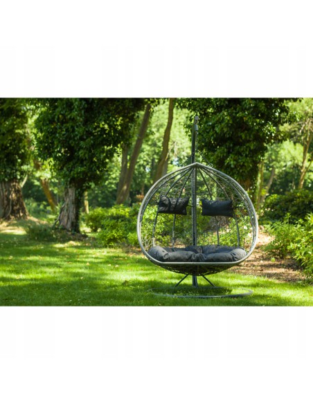 Technorattanowy fotel podwieszany do ogrodu kokon SIERRI Meven 135 × 75 × 120 cm - Fotele podwieszane Technorattanowy fotel podwieszany do ogrodu kokon SIERRI Meven 135 × 75 × 120 cm 5902490744042 3
