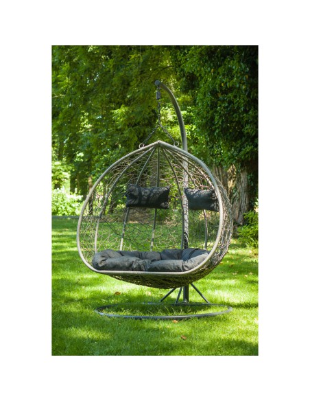Technorattanowy fotel podwieszany do ogrodu kokon SIERRI Meven 135 × 75 × 120 cm - Fotele podwieszane Technorattanowy fotel podwieszany do ogrodu kokon SIERRI Meven 135 × 75 × 120 cm 5902490744042 4