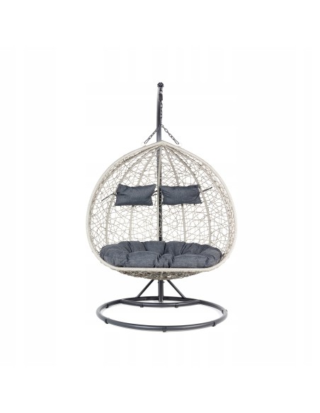 Technorattanowy fotel podwieszany do ogrodu kokon SIERRI Meven 135 × 75 × 120 cm - Fotele podwieszane Technorattanowy fotel podwieszany do ogrodu kokon SIERRI Meven 135 × 75 × 120 cm 5902490744042 6