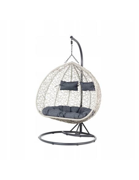 Technorattanowy fotel podwieszany do ogrodu kokon SIERRI Meven 135 × 75 × 120 cm - Fotele podwieszane Technorattanowy fotel podwieszany do ogrodu kokon SIERRI Meven 135 × 75 × 120 cm 5902490744042 7