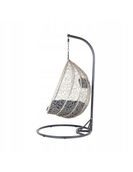 Technorattanowy fotel podwieszany do ogrodu kokon SIERRI Meven 135 × 75 × 120 cm - Fotele podwieszane Technorattanowy fotel podwieszany do ogrodu kokon SIERRI Meven 135 × 75 × 120 cm 5902490744042 8