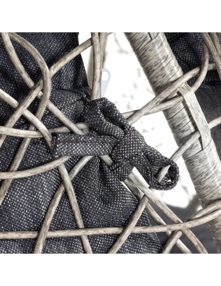 Technorattanowy fotel podwieszany do ogrodu kokon SIERRI Meven 135 × 75 × 120 cm - Fotele podwieszane Technorattanowy fotel podwieszany do ogrodu kokon SIERRI Meven 135 × 75 × 120 cm 5902490744042 10