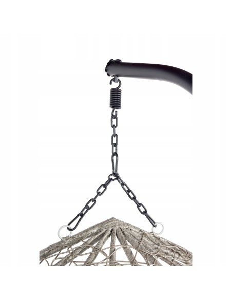 Technorattanowy fotel podwieszany do ogrodu kokon SIERRI Meven 135 × 75 × 120 cm - Fotele podwieszane Technorattanowy fotel podwieszany do ogrodu kokon SIERRI Meven 135 × 75 × 120 cm 5902490744042 12