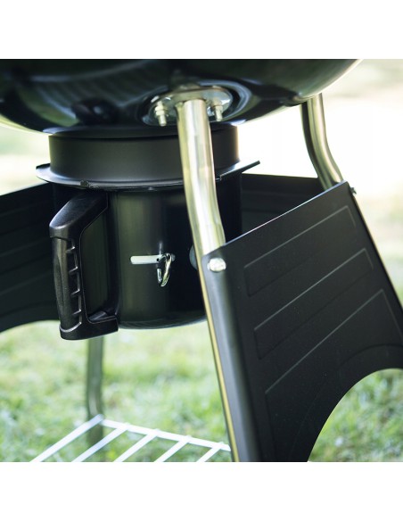 Okrągły grill ogrodowy VELADERO Meven czarny, z pokrywą 5907510485585 3