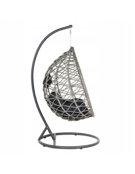 Szary fotel podwieszany kokon COPENHAGA Meven 102 x 195 cm 5902490745360 4