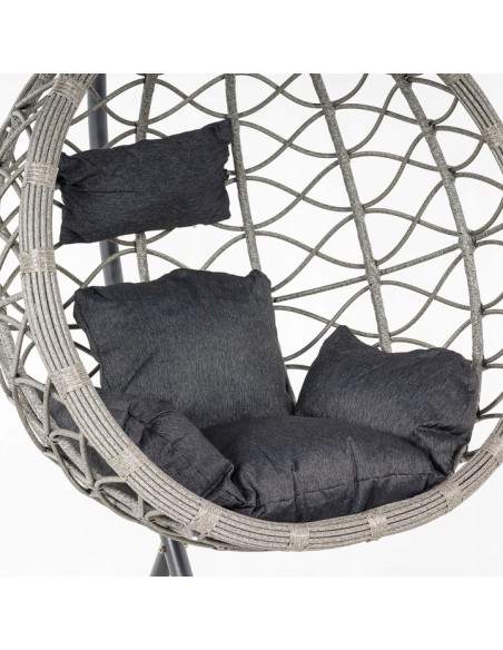 Szary fotel podwieszany kokon COPENHAGA Meven 102 x 195 cm 5902490745360 7