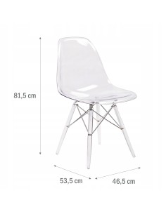 KRZESŁO SKANDYNAWSKIE TRANSPARENTNE SPIRITO 5902490787322 2