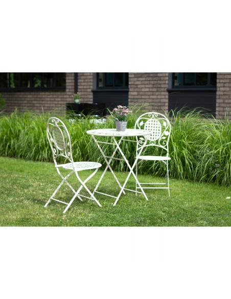 Metalowy zestaw mebli ogrodowych LAVENDER Meven, stolik + 2 krzesła - Meble balkonowe Metalowy zestaw mebli ogrodowych LAVENDER Meven, stolik + 2 krzesła 5902490744288 4