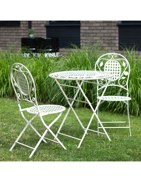 Metalowy zestaw mebli ogrodowych LAVENDER Meven, stolik + 2 krzesła - Meble balkonowe Metalowy zestaw mebli ogrodowych LAVENDER Meven, stolik + 2 krzesła 5902490744288 6
