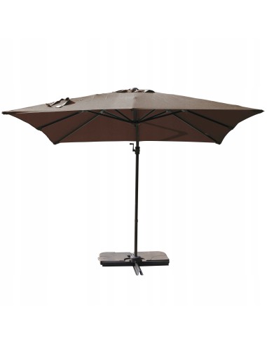 Brązowy parasol ogrodowy z wysięgnikiem Meven PLATINUM mokka, 250 x 250 x 260 cm 5902490786806 4